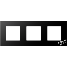 3-Frame Glass 86*228mm - BLACK-MAT