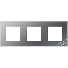 3-Frame Glass 86*228mm - GREY-MAT