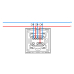3-gang 1-way mechanical switch module - GOLD
