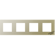 Четворна Стъклена рамка, 86*299mm  -ЗЛАТНА-МАТ