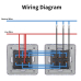 Premium Aluminum Toggle Switch 3-gang 2-way BLACK