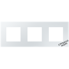 Тройна Стъклена рамка, 86*228mm - БЯЛА-MAT